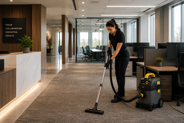Comprehensive commercial deep cleaning of a professional office workspace in Fort Erie.