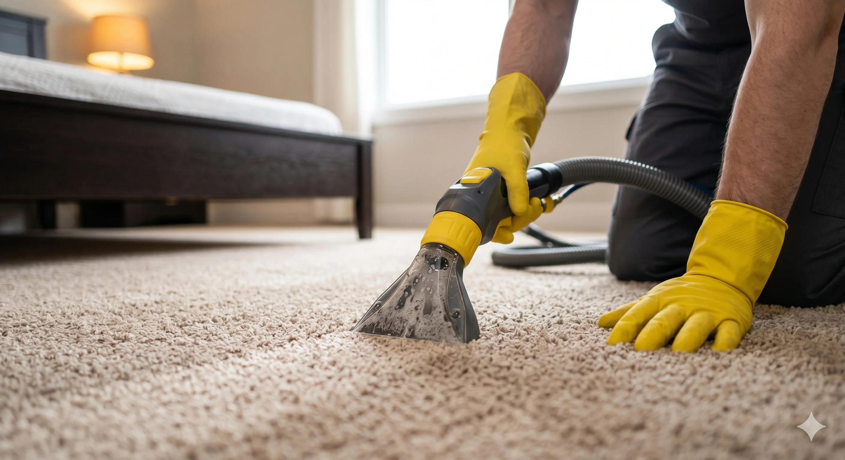 Deep carpet extraction cleaning in a Mississauga home