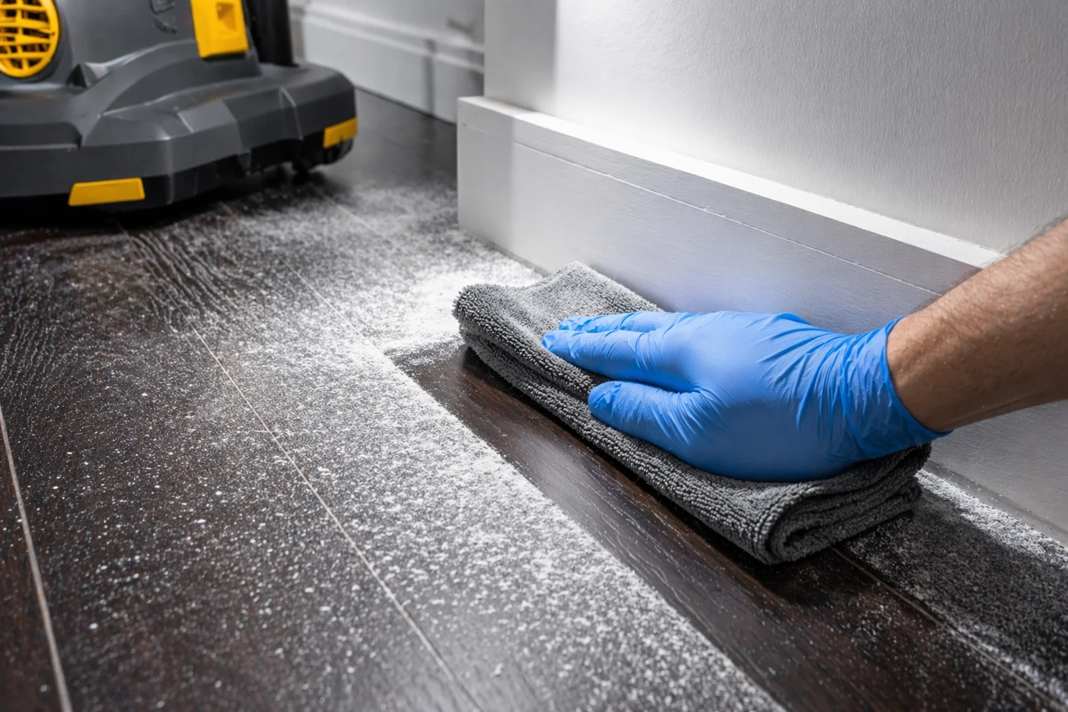 Drywall dust removal during post-renovation cleaning in a Mississauga home