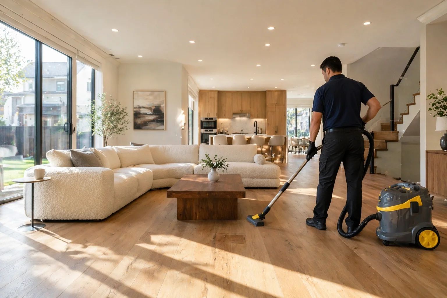 Post-renovation cleaning in a Mississauga home with detailed dust removal after finishing work