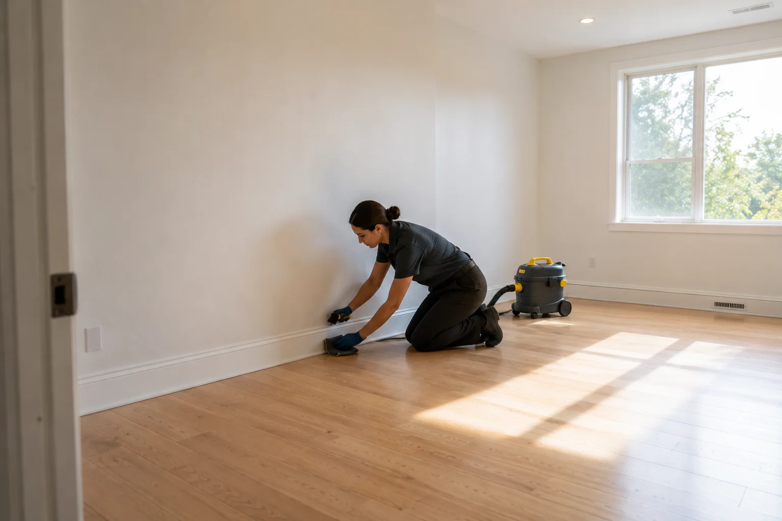 Move-out and real estate one-time deep cleaning service for property handover, staging and listing preparation
