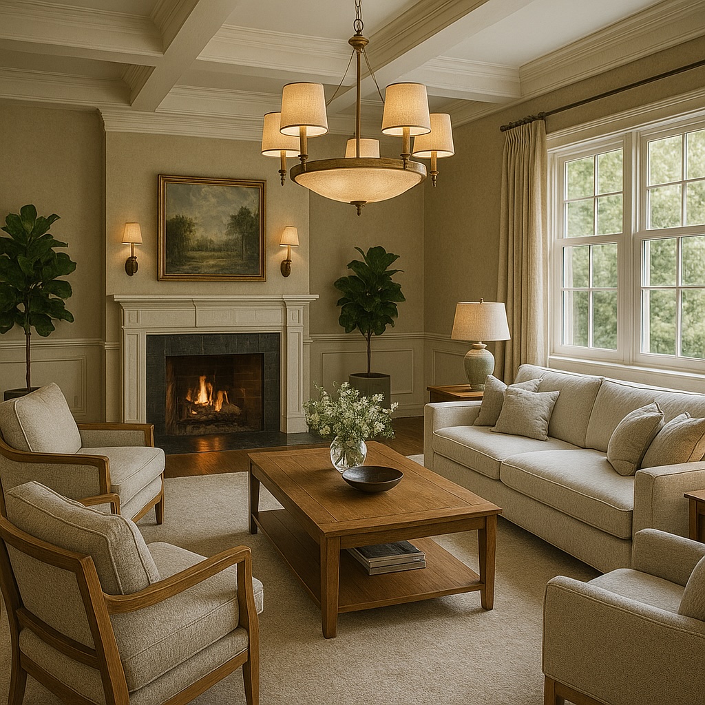 Premium deep cleaning in a modern living room