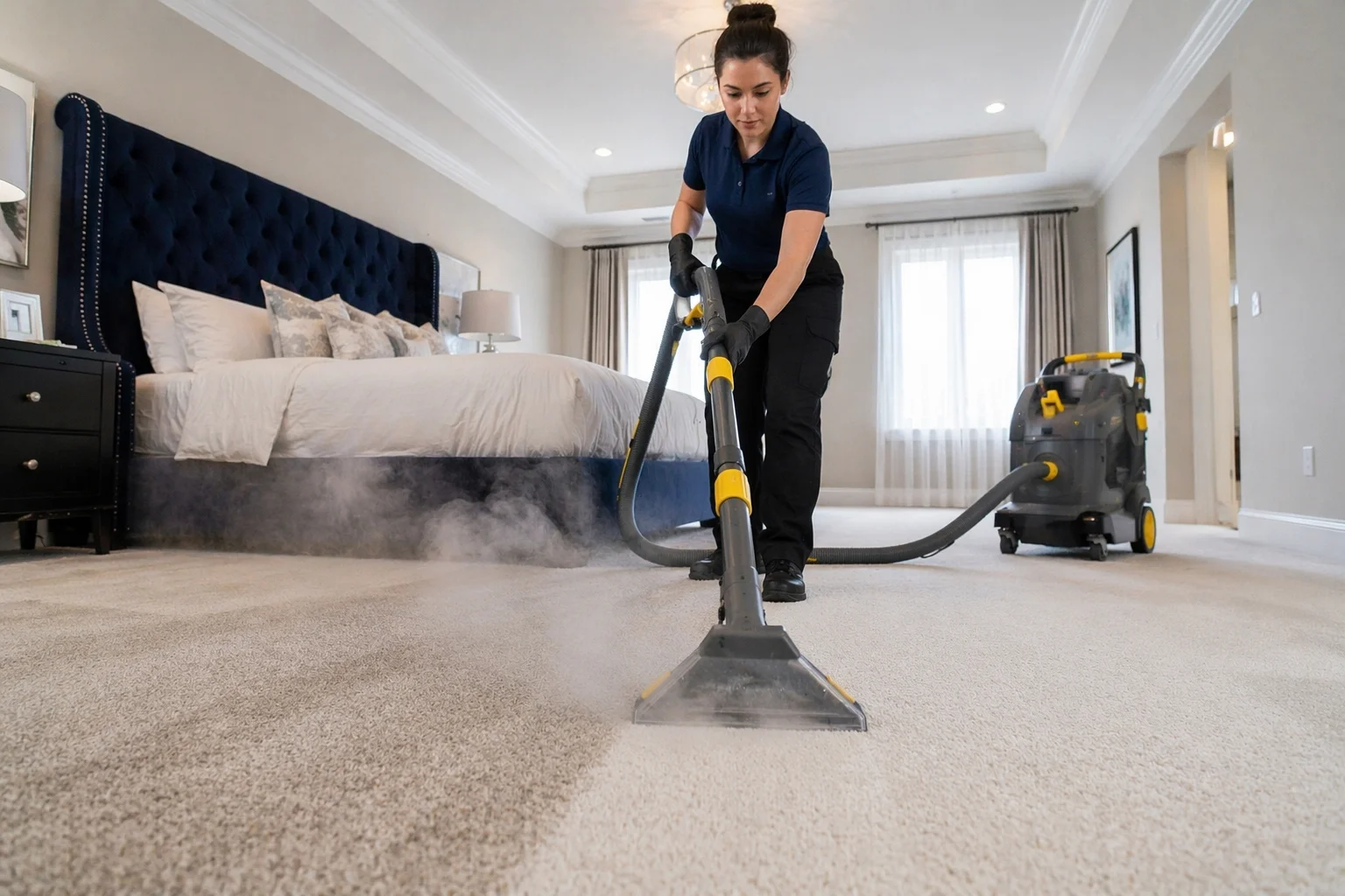 Deep carpet extraction cleaning in a Toronto home