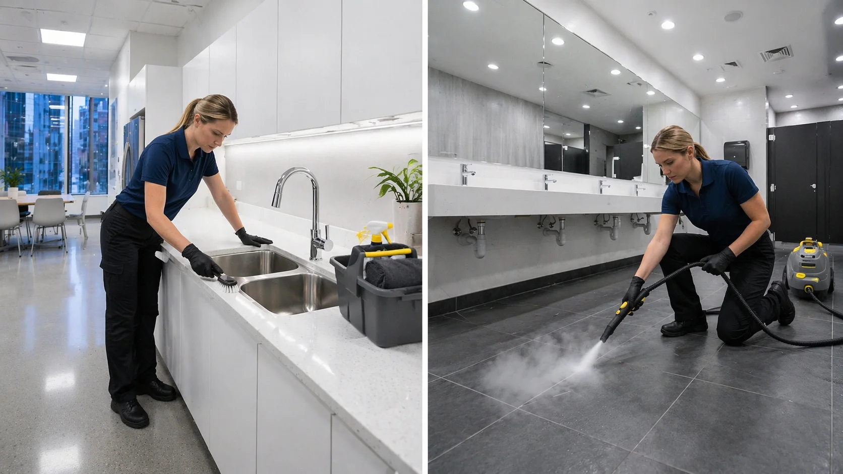 Office kitchen and washroom deep cleaning in Toronto