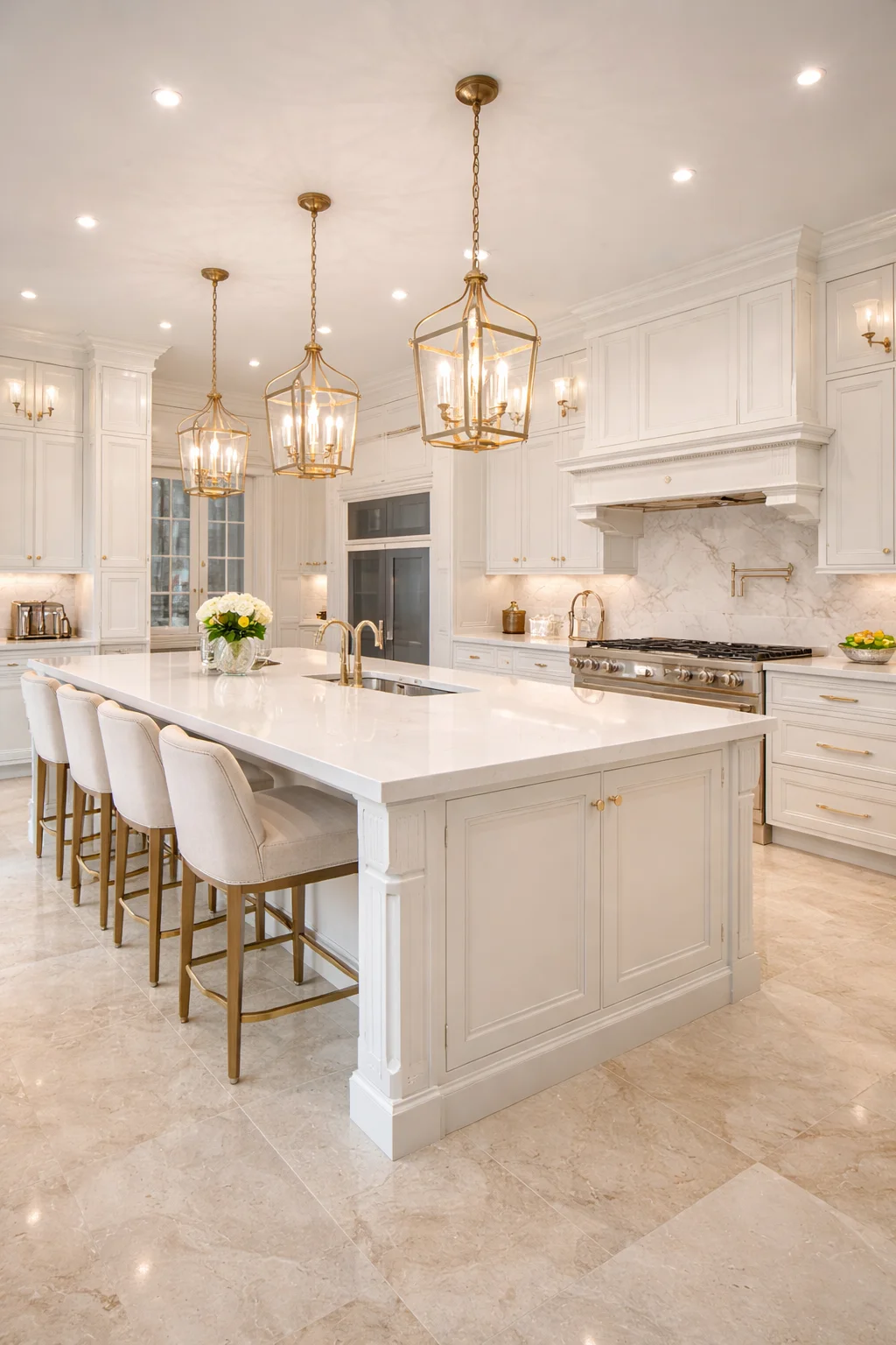 Deep residential cleaning Vaughan for an expansive custom luxury kitchen.